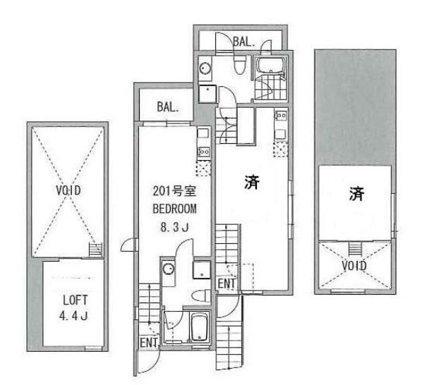 島津山ポイントの間取り