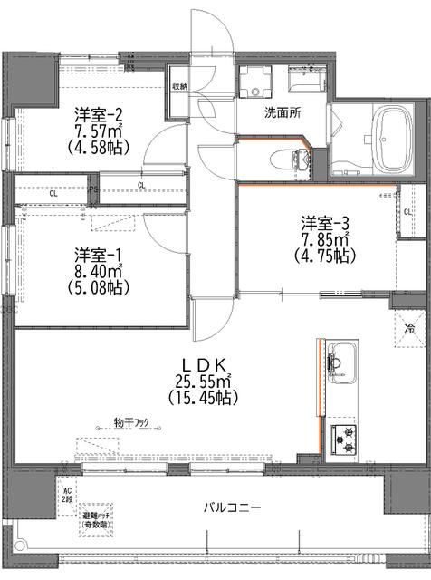 マイコート日野新町の間取り