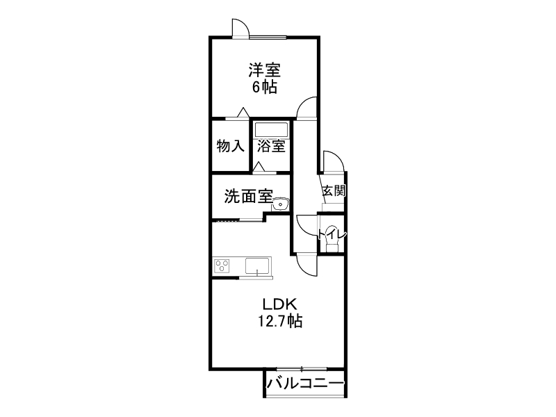 ハイツＨＲＷの間取り