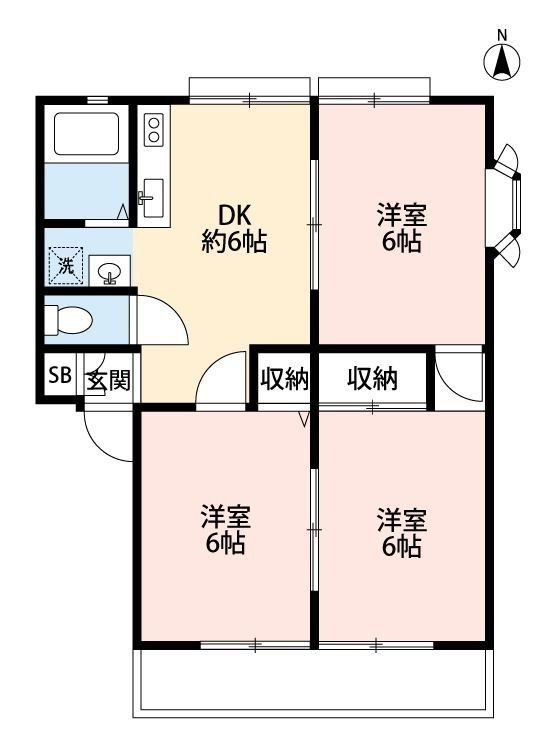 サンコート所沢B棟の間取り