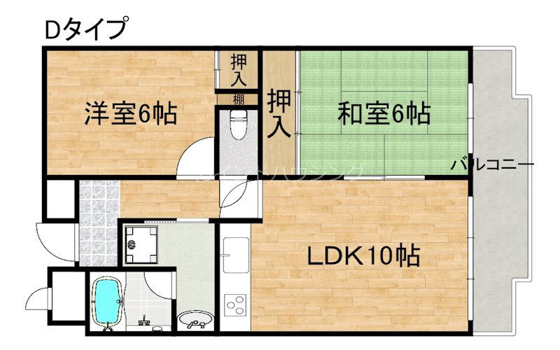 ライオンズマンション泉南樽井第２の間取り