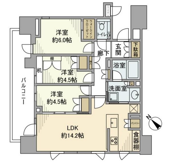 クレヴィア茗荷谷 文京の丘の間取り