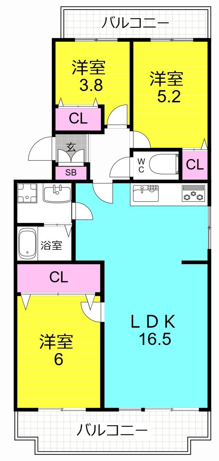 ＬＡＮＩ　ＴＥＲＲＡＣＥ　ＮＩＳＨＩＮＯＭＩＹＡの間取り