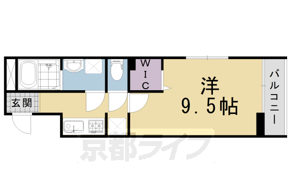 長岡京市今里のアパートの間取り