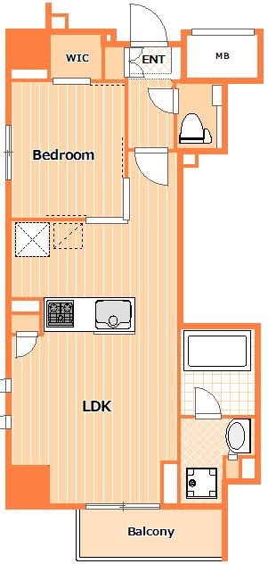 横浜市南区高根町のマンションの間取り