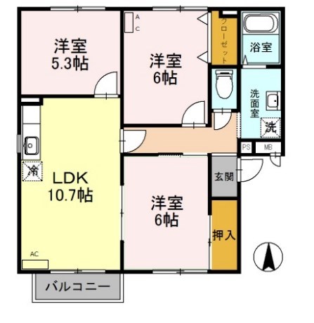 BLOOM花見田Iの間取り