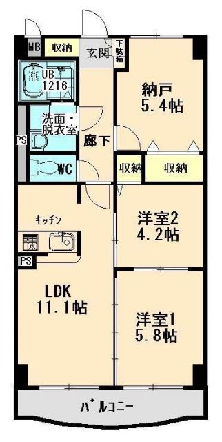 イストワール城西の間取り