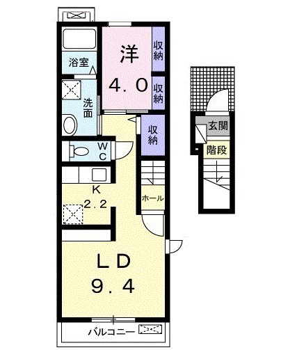 【福島市瀬上町のアパートの間取り】