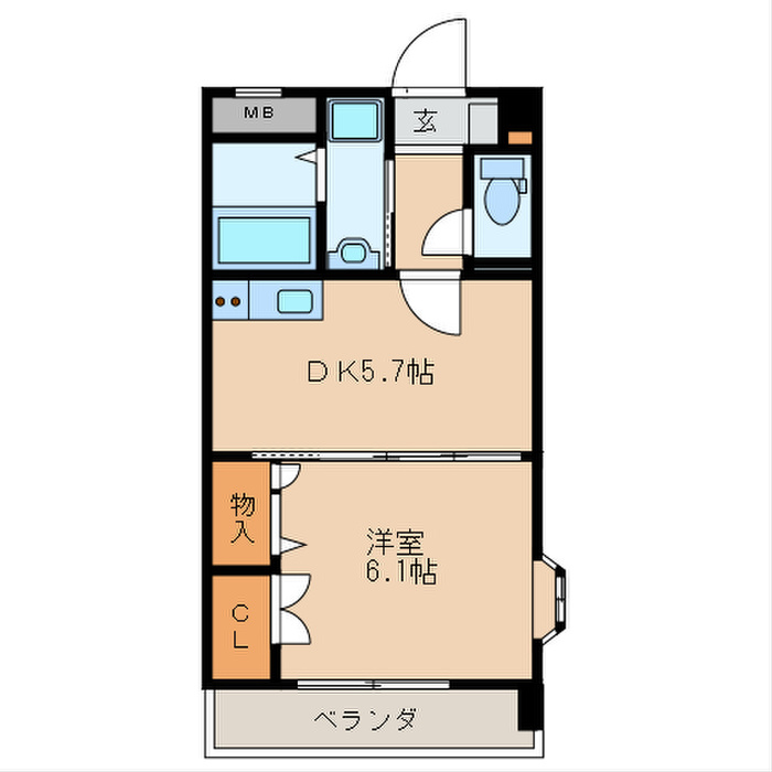 福岡県春日市桜ヶ丘２（マンション）の賃貸物件の間取り