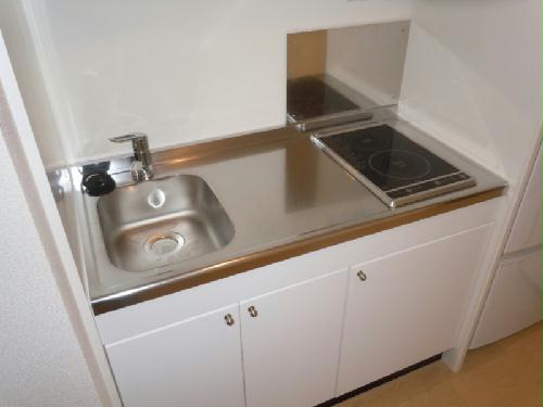 キッチン　2口電気コンロ（IH+ラジエントヒーター）