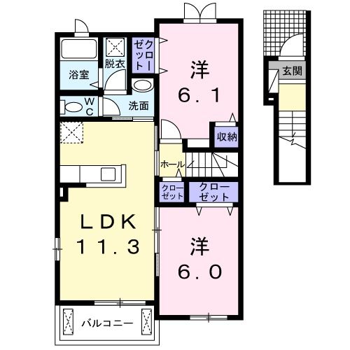 クラールＢの間取り