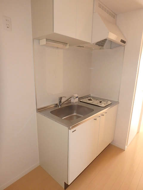 キッチン　ガスコンロ２口のシステムキッチンです。