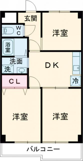 ベリエール弦巻の間取り写真