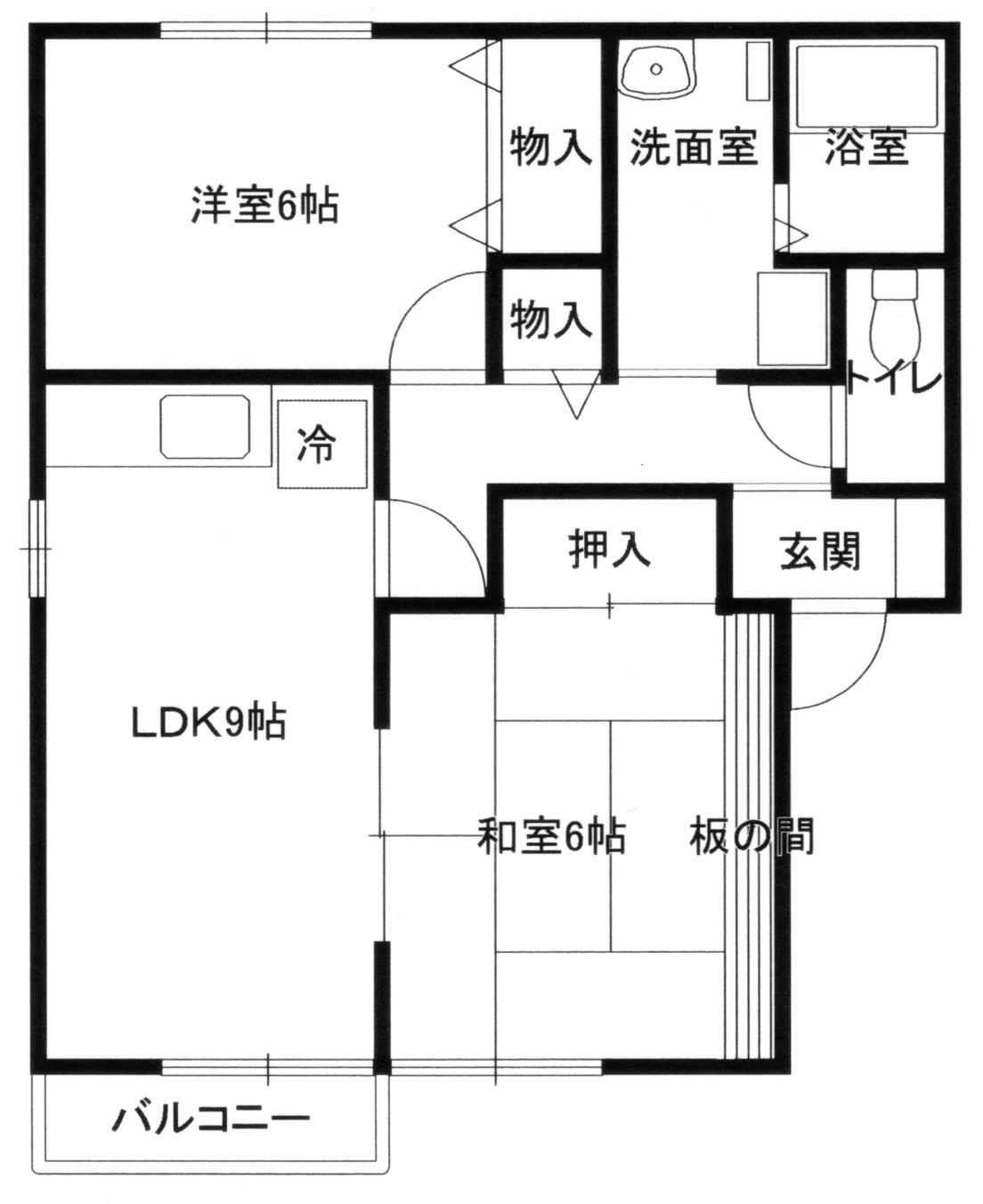 セジュール二ツ屋の間取り