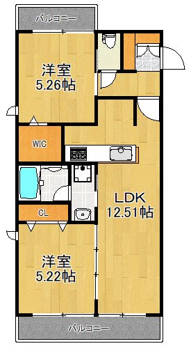 ＪＲ南武線 武蔵中原駅 徒歩9分 4階建 築8年の間取り写真