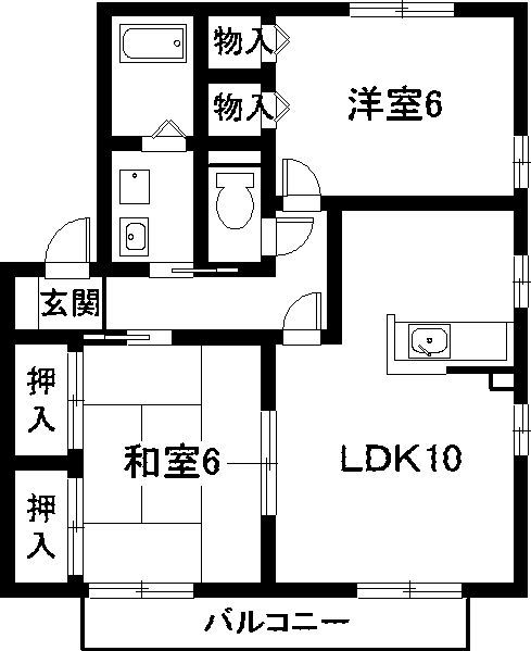 サンハイム北浦　Ａ棟の間取り