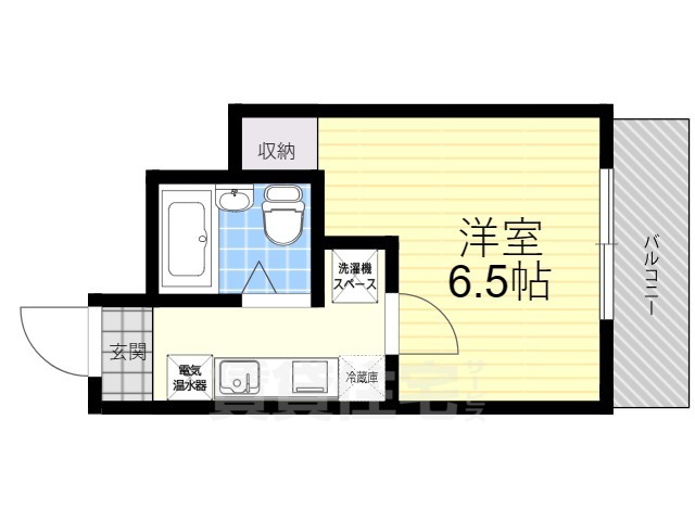 京都市伏見区東大手町のマンションの間取り