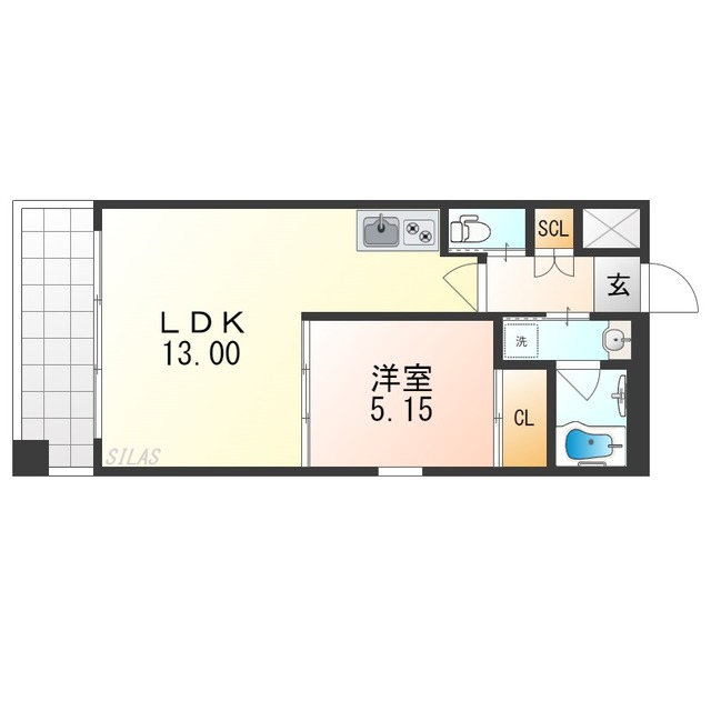 西宮市今津水波町のマンションの間取り