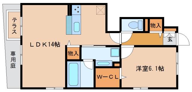 セジュール６２３IIの間取り