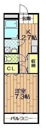 鶴ヶ島市大字脚折のアパートの間取り