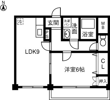 一宮市新生のマンションの間取り