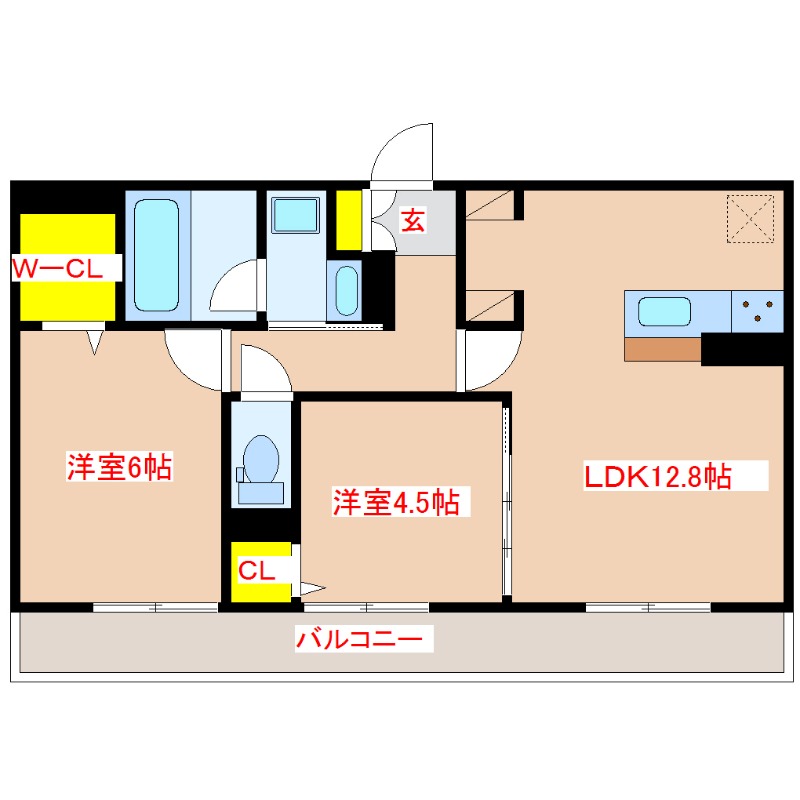 D-ROOM大小路プレミアムの間取り