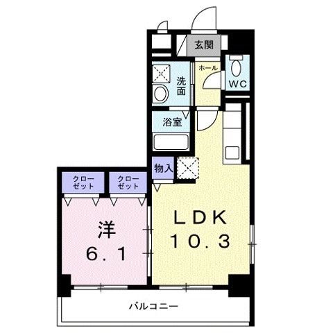 守山市播磨田町のマンションの間取り