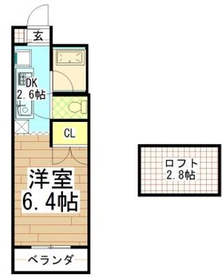 メイプルコート一万城の間取り