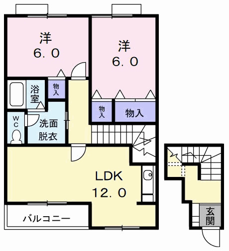 ハイム高岡　IIの間取り