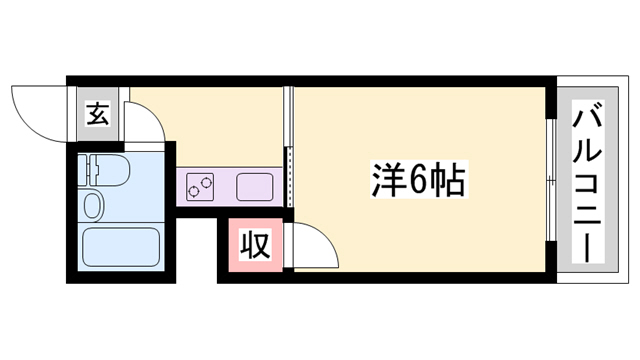 明石市本町のマンションの間取り