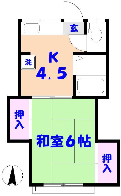 第１三橋荘の間取り