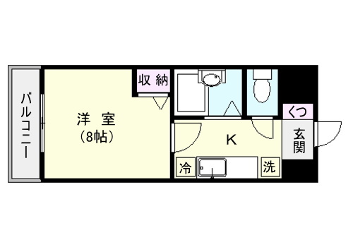 鹿児島市草牟田のマンションの間取り