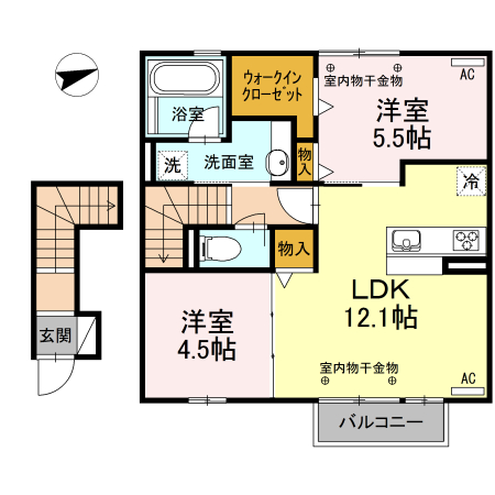 サンシャイン 日永西の間取り