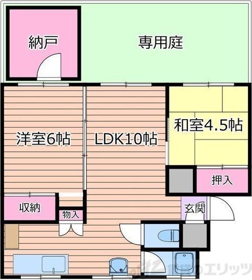 摂津マンションＢ棟の間取り