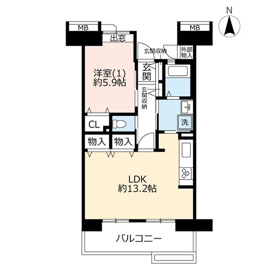 ＵＲコンフォール鶴瀬の間取り