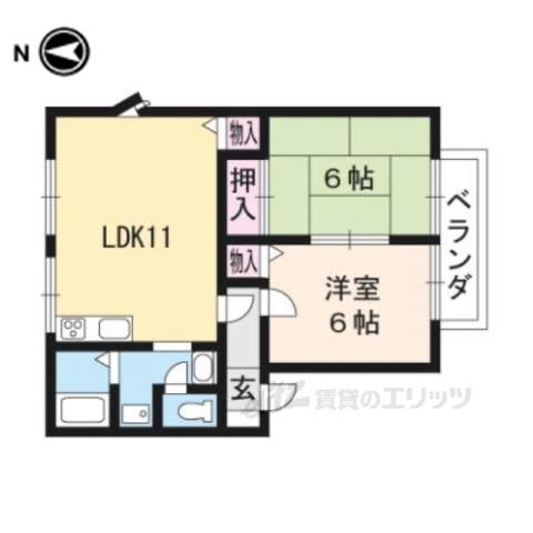 楽々荘の間取り