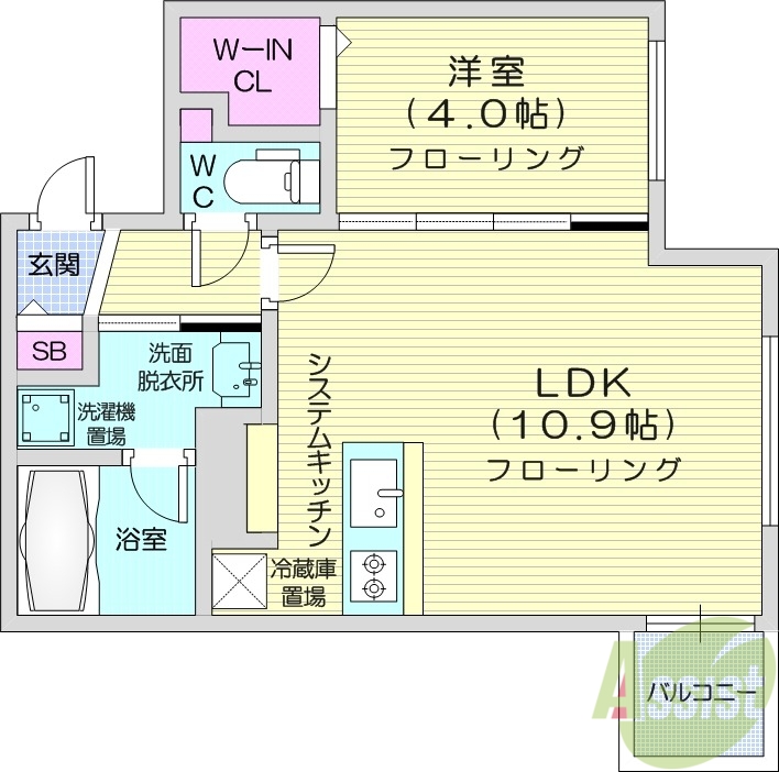 Aster本通15の間取り