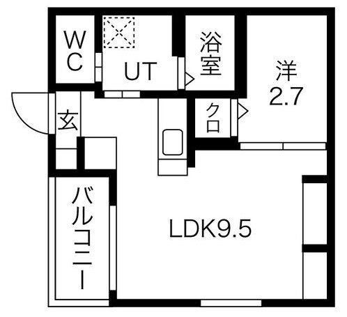 藤井寺市道明寺のマンションの間取り