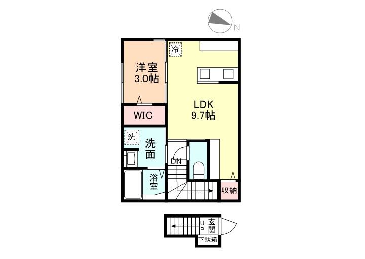 ＢＡＳＥ稲荷元町IIの間取り