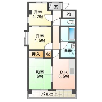 宇和島市吉田町立間尻のマンションの間取り