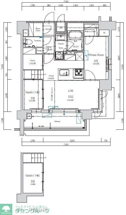 福岡市南区高宮のマンションの間取り