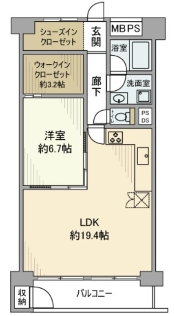 市川パークハウスA棟の間取り