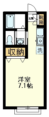 国立市西のアパートの間取り