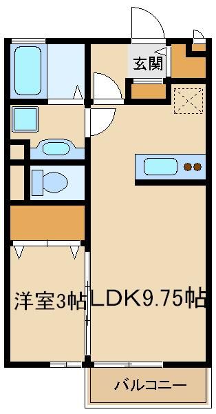 小平市花小金井南町のアパートの間取り