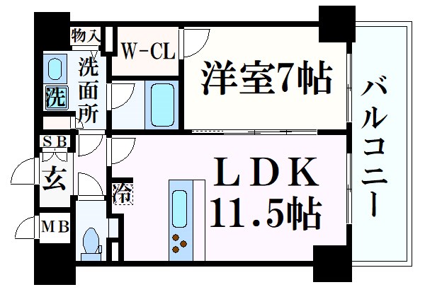 プレサンスTHE神戸の間取り