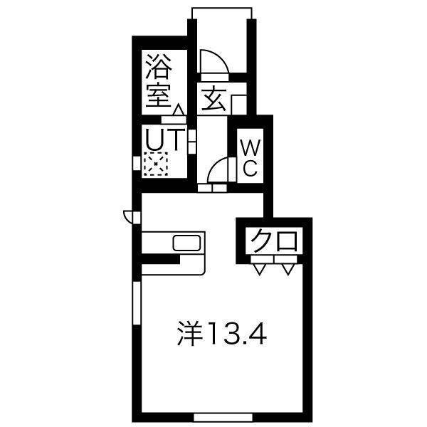 東根市宮崎のアパートの間取り