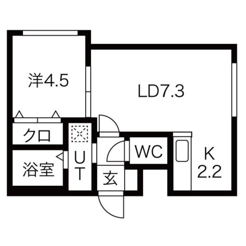 【札幌市白石区東札幌四条のマンションの間取り】