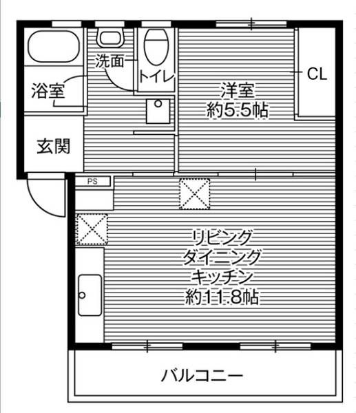 和歌山市善明寺のマンションの間取り