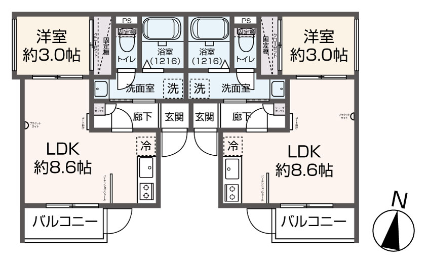 Calm下曽根の間取り