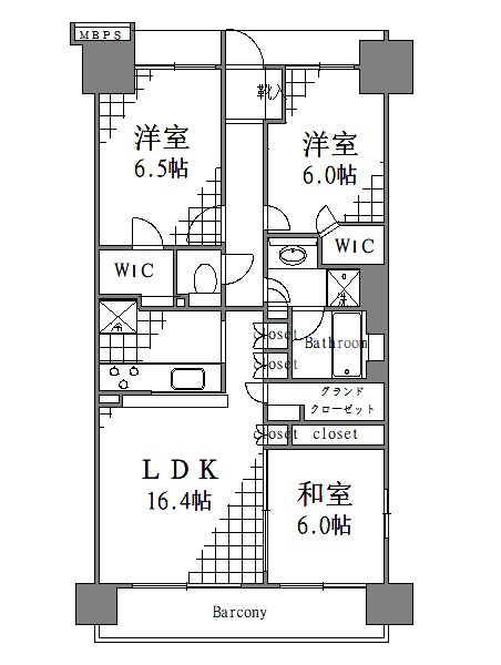 江東区亀戸のマンションの間取り